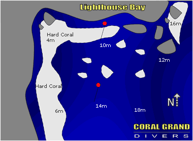 タオ島ダイビングマップ ライトハウスベイ