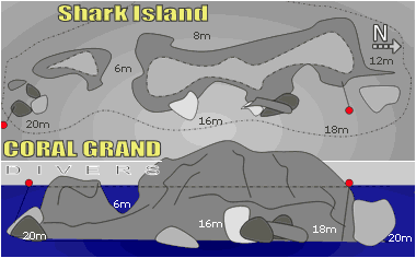 タオ島ダイビングマップ シャークアイランド